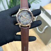 Fossil townsman open heart Leather strap